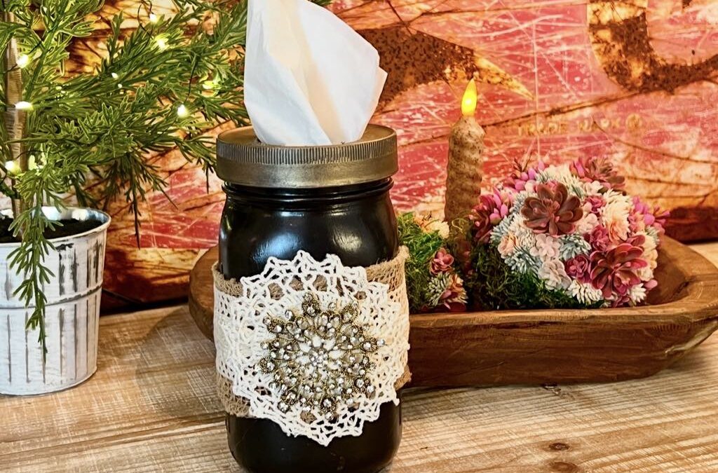 How To Turn A Mason Jar Into A Tissue Holder