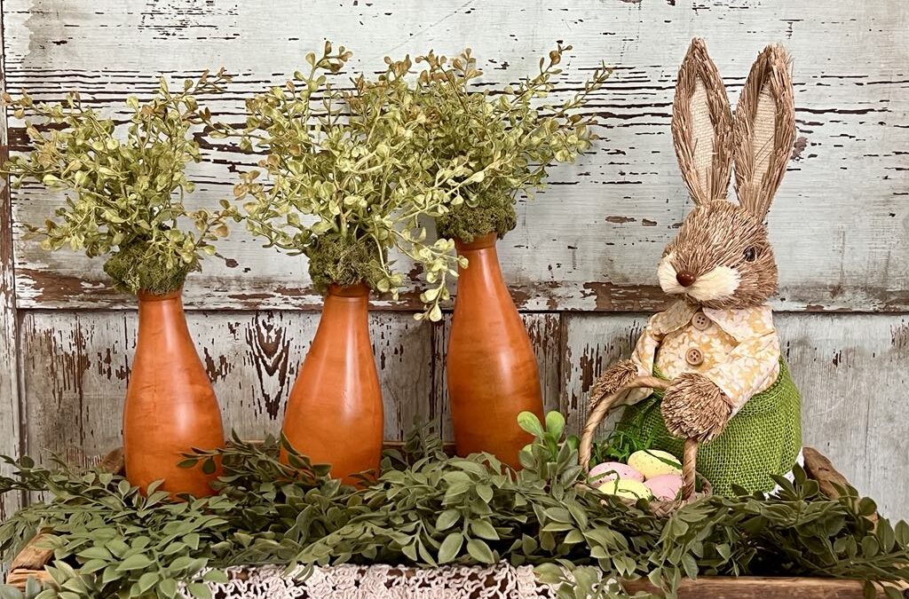 Quick And Easy Easter Decor Using Dollar Tree Glass Bottles