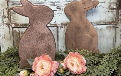 Walmart Bunny Container Makeover Using Stone Spray Paint