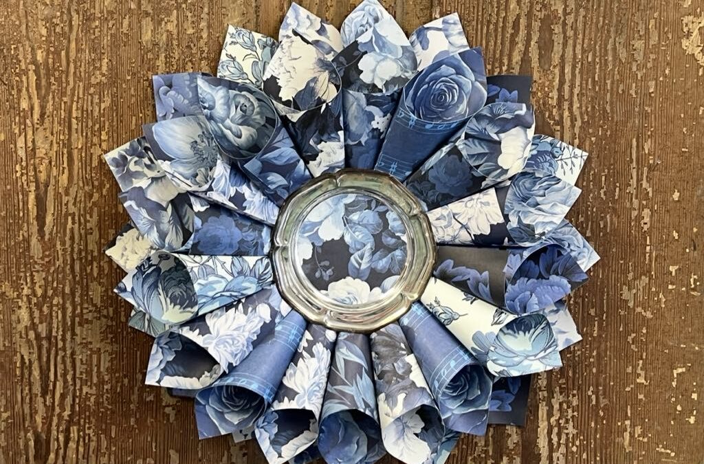 DIY Paper Cone Wreath