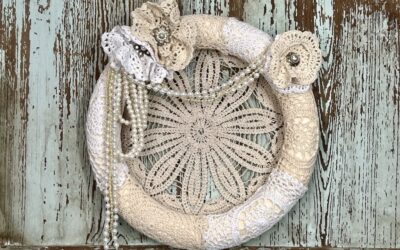 DIY Wreath Using Doilies