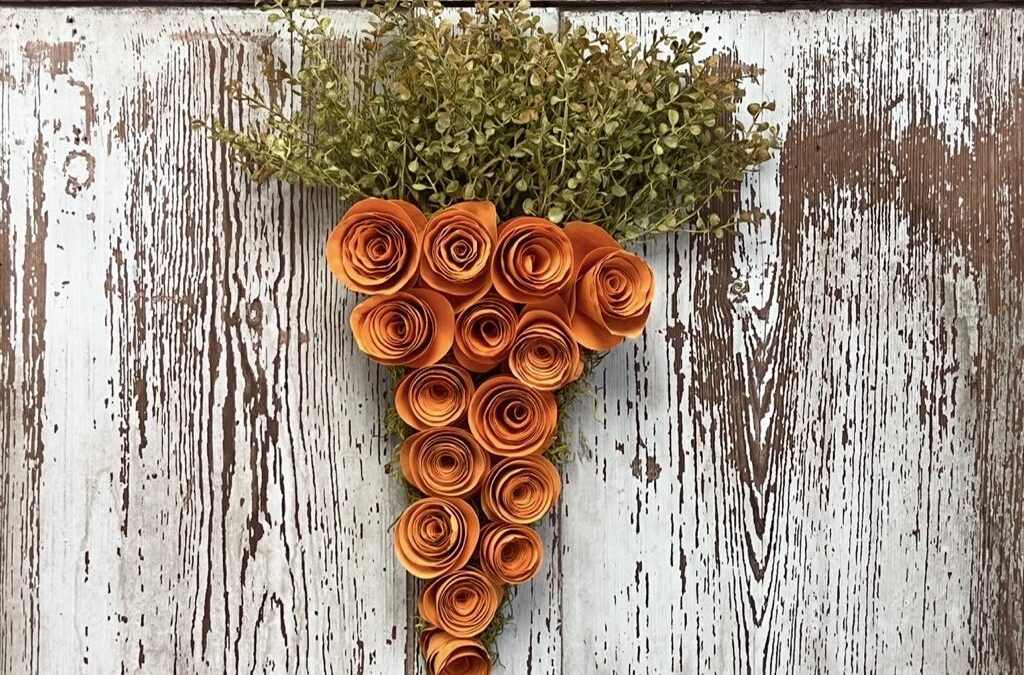 DIY Carrot Using Paper Plate Roses