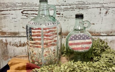 Glass Jar Makeover Using Rice Paper