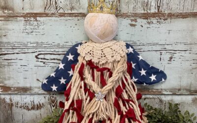 DIY Americana Angel Using A Wet Mop