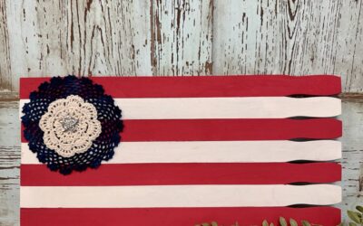 DIY Flag Using Stir Sticks From Walmart