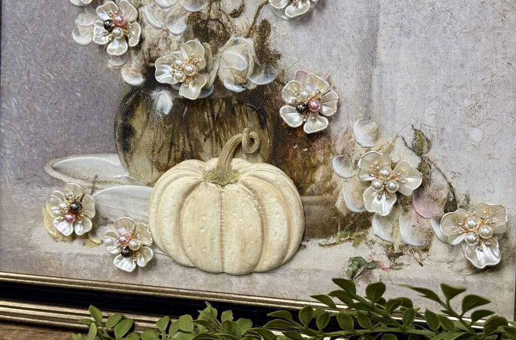 Wall Art Makeover Using Bling And Casting Resin