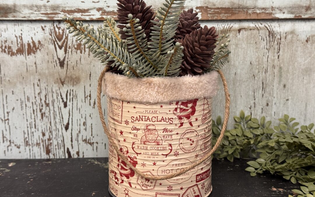 Trash to Treasure: Vintage Christmas Can DIY