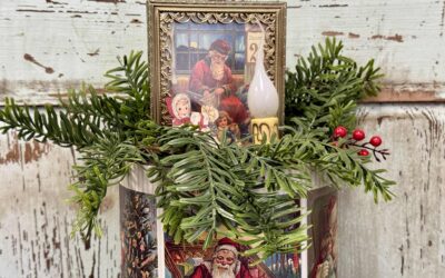 Vintage Christmas Display DIY