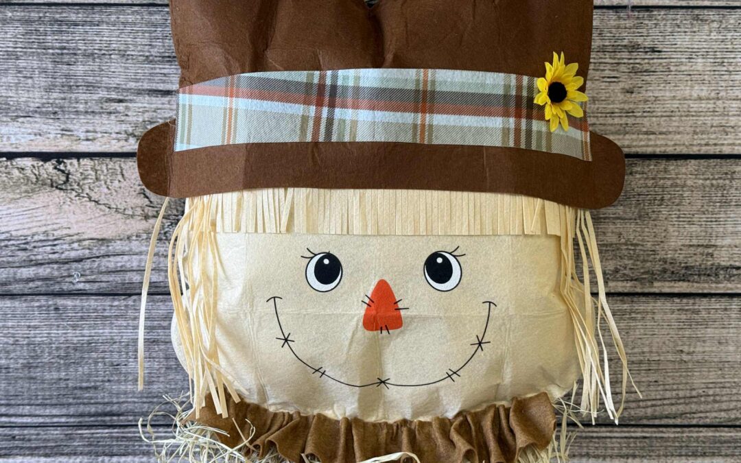 Dollar Tree DIY Scarecrow Head Door Hanger