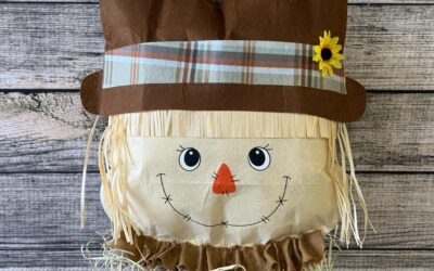 Dollar Tree DIY Scarecrow Head Door Hanger