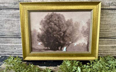 DIY Walmart Wall Art Ghost Makeover for Halloween