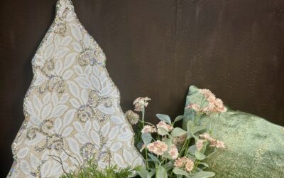 Wooden Tree Makeover Using Lace