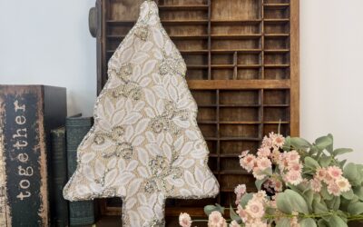Wooden Tree Makeover Using Lace