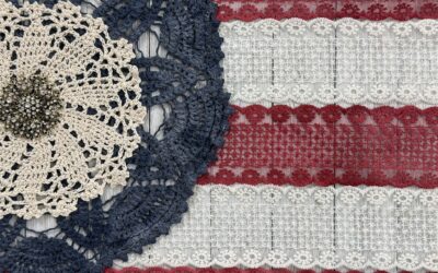 DIY Americana Flag Using Lace Ribbon