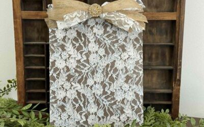 Dollar Tree Clip Board Makeover Using Lace