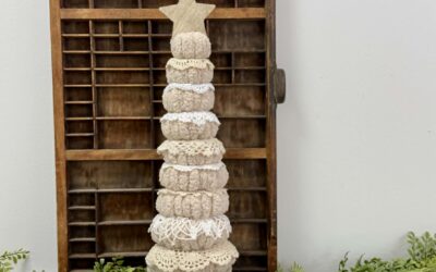 DIY Tree Using Chunky Yarn And Kids Toy From Walmart