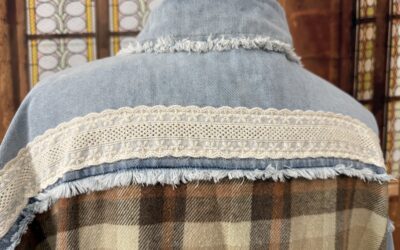 Shirt Makeover Using Lace And Doilies