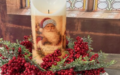 Dollar Tree Candle Makeover Using Wet Transfers From European Excellency
